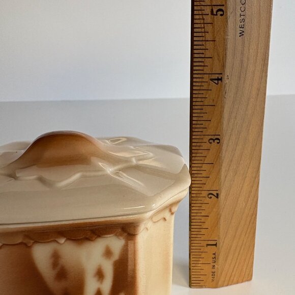 Syracuse China Econo-Rim Lidded Sugar Bowl Cowboy Boot Motif Vintage USA - Picture 7 of 9